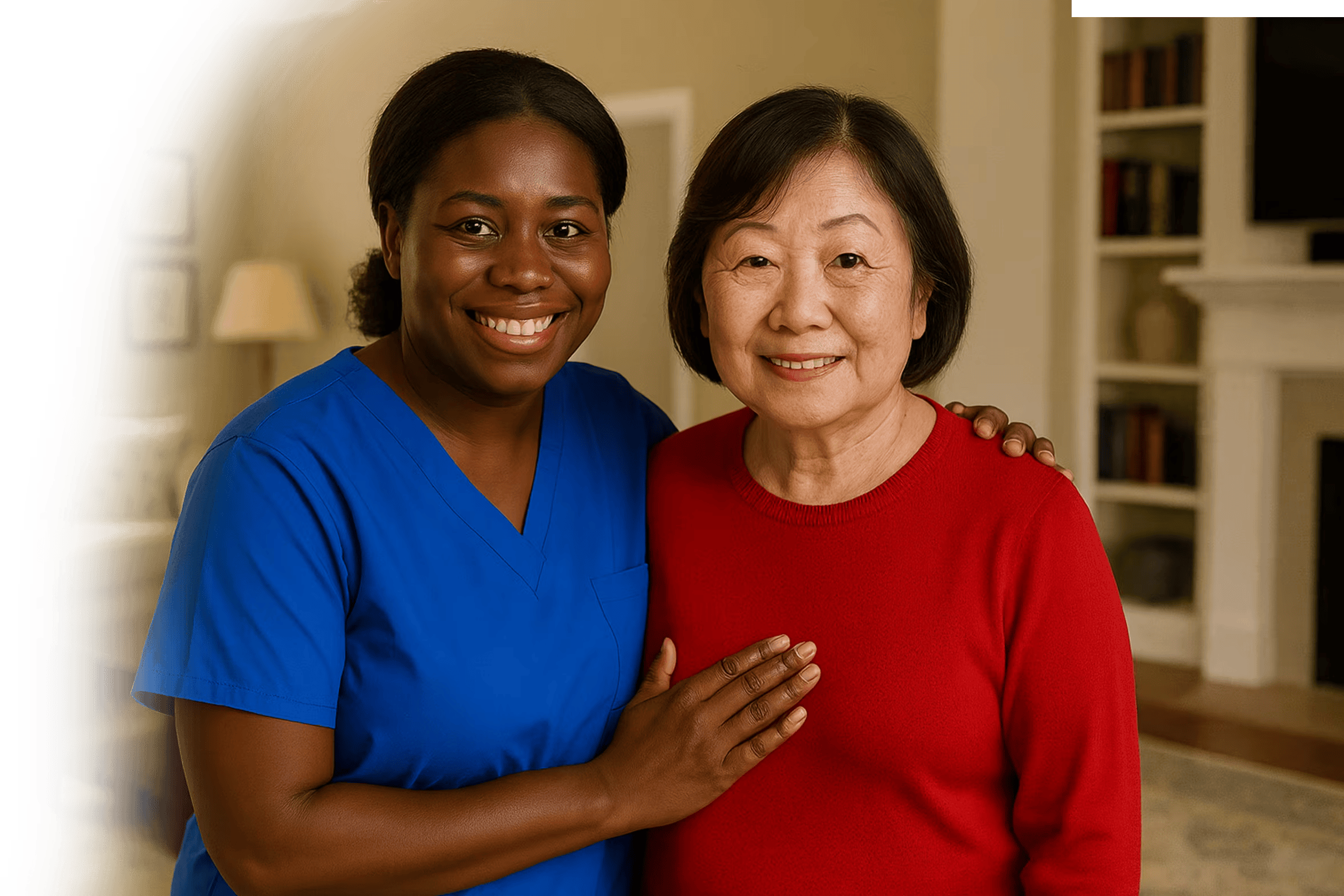 Believe Home Care caregiver providing 24-hour live-in care for a senior at home in Bucks County, PA