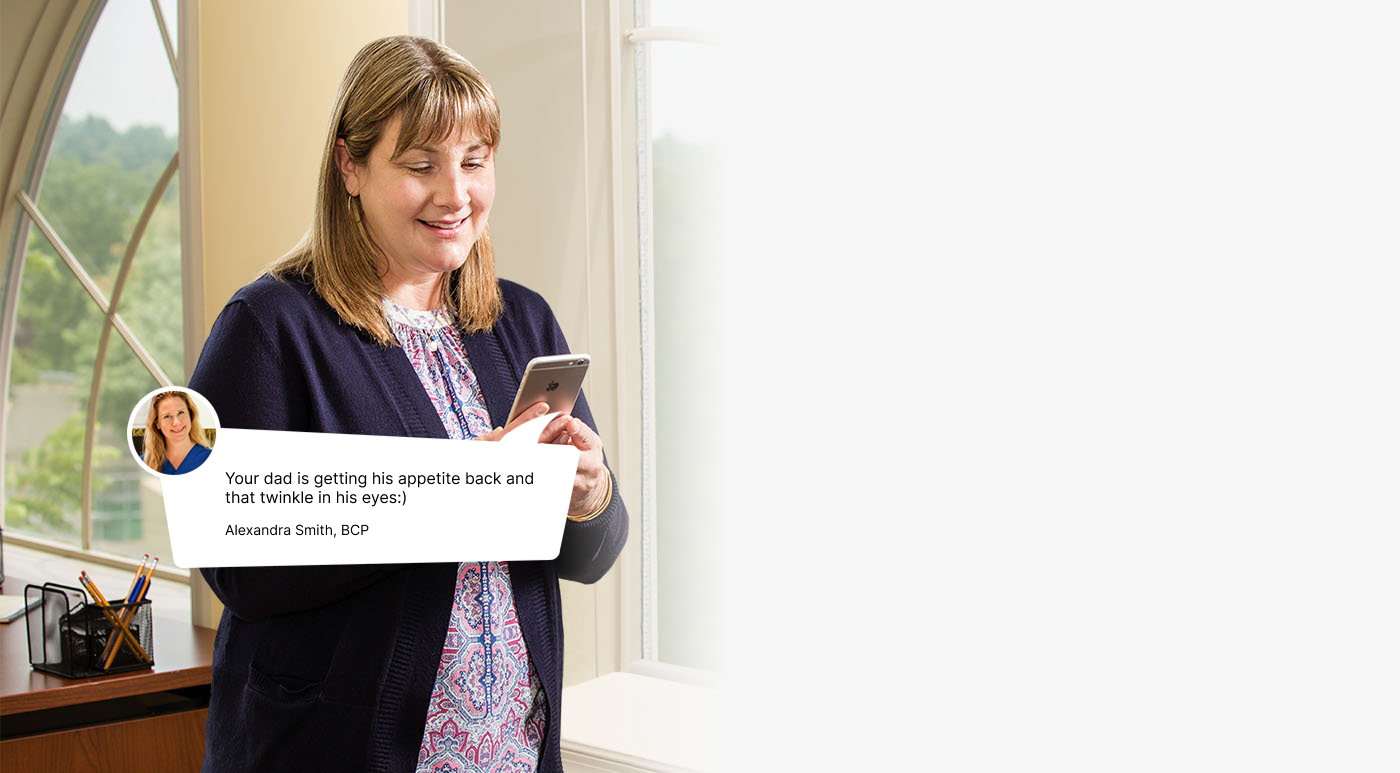 Believe technology - caregiver with phone